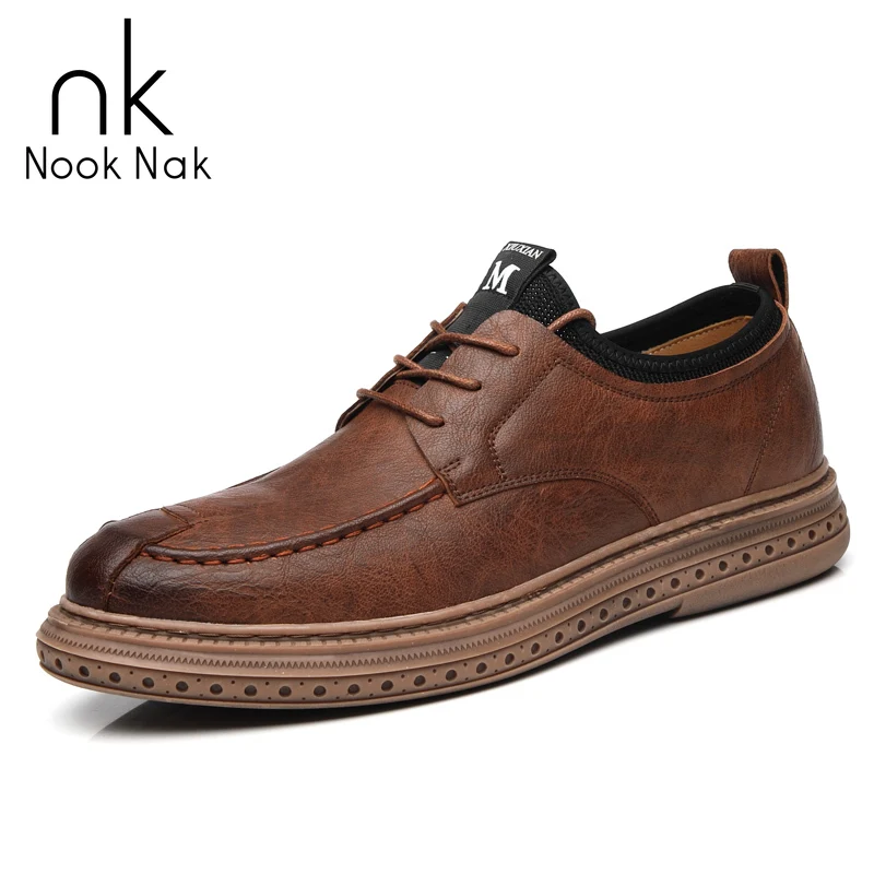

New hot style microfiber leather handmade casual leather shoes from NOOKNAK 2020 38-44 D6111