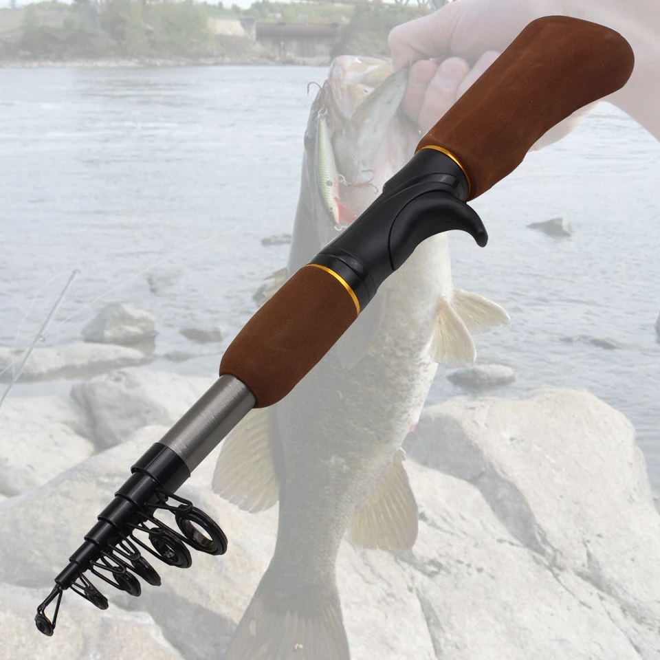 Multifunction 1.55m Super Casting Rod Hard Mini Fishing Rod Ice Fishing
