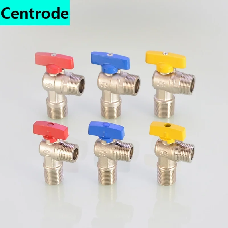 Water Level Control Valve Large Flow Angle Valve for Gas Water Heater 1/2IN 3/4IN Full Open Diameter Ball Core Hot and Cold Water Stop