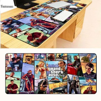 

Yuzuoan Grand Theft Auto V Large locking Edge Mouse pad to Notbook Computer Gaming Rubber Mousepad Table Mat For CSGO LOL