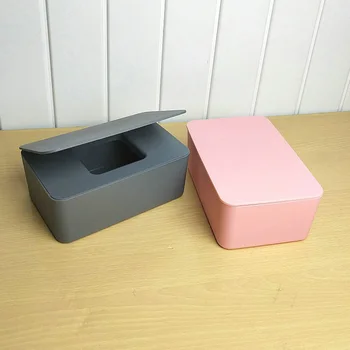 

Dustproof Tissue Storage Box Case Wet Wipes Dispenser Holder with Lid for Home Office Desk Car BV789