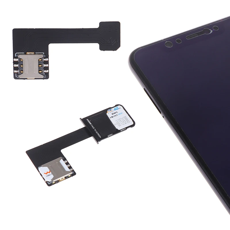 1Pc Black Dual SIM SIM Phone Adapter for Android Cellphone Memory Card Converter For Smart Phone Parts