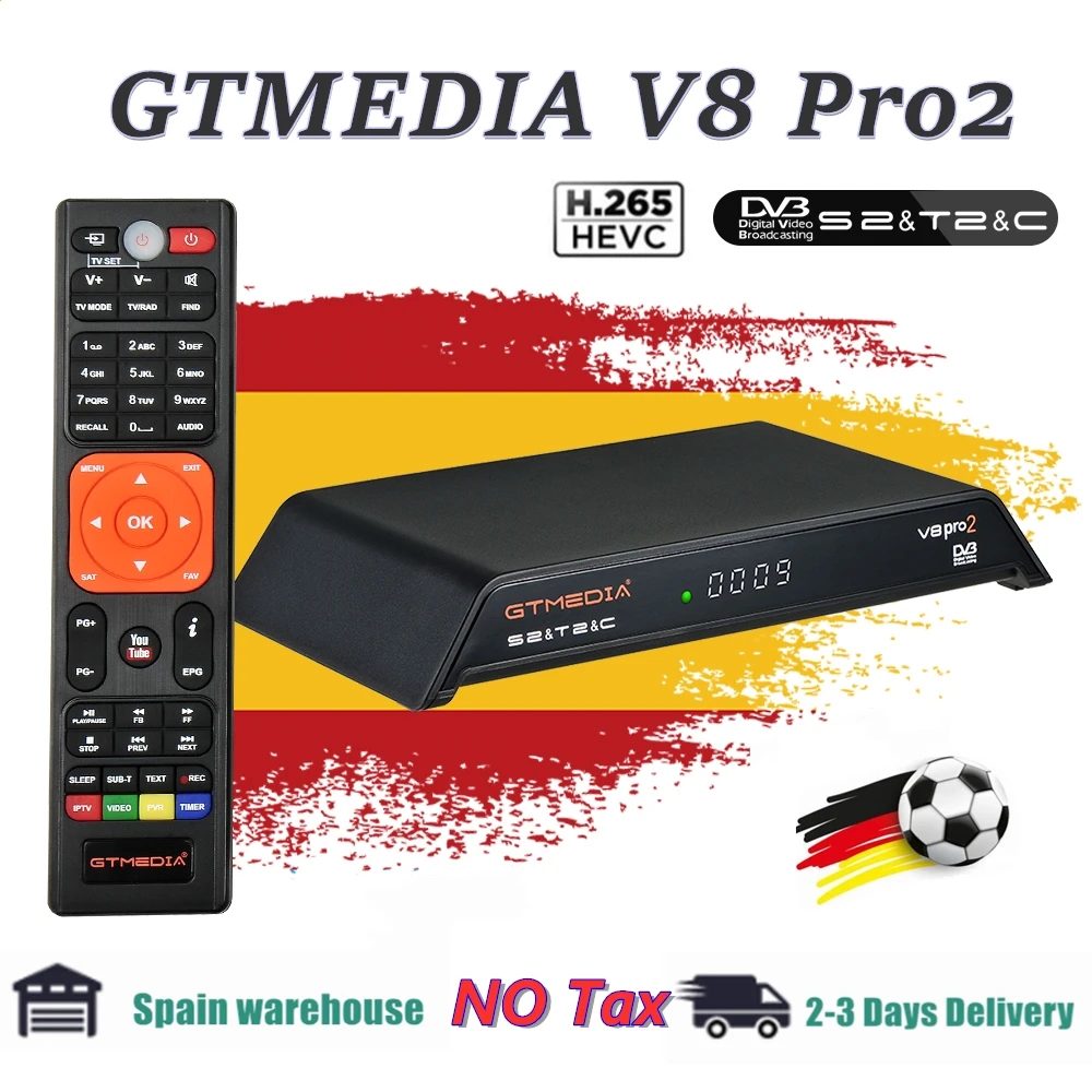 GTMedia V8 Pro2 DVB T2/S2/Cable/S2X спутниковый приемник H.265 Встроенный 2 4G WIFI Android TV