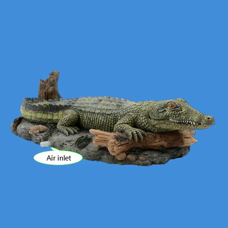 Украшение аквариума-аэрирование действие орнамент-аквариум крокодил ПРЕМИУМ