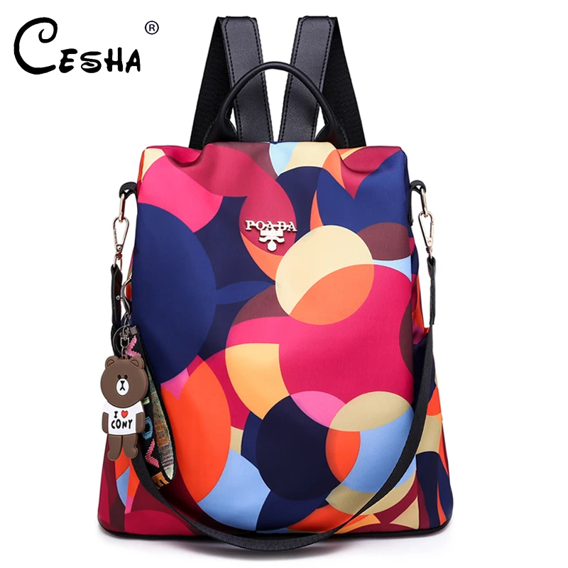 Cute Fashion Oxford Backpack Embroidery Canvas ShoulderPack Travel&Casual Bag Girls Leisure Bag 