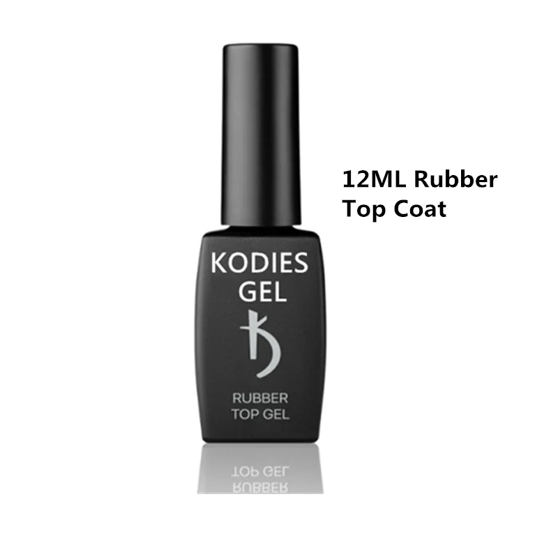 12ML Rubber Top 1 шт. KODIES резиновое Базовое покрытие верхнее покрытие Гель-лак Vernis Полупостоянный УФ-светодиодный без протирания грунтовка гелевая основа под лак для ногтей - Цвет: 12ML Rubber Top