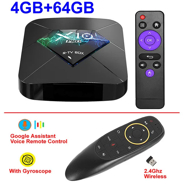 4GB 64GB add G10 X10 PRO Android 9,0 Smart tv BOX Amlogic S905X2 Четырехъядерный 4 ГБ ОЗУ 64 Гб ПЗУ BT4.0 USB 3,0 2,4G/5G двойной wifi 3D 4K HDR телеприставка - Color: 4GB 64GB add G10