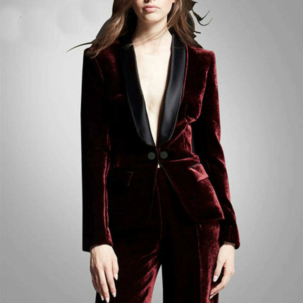 velvet pantsuit for ladies