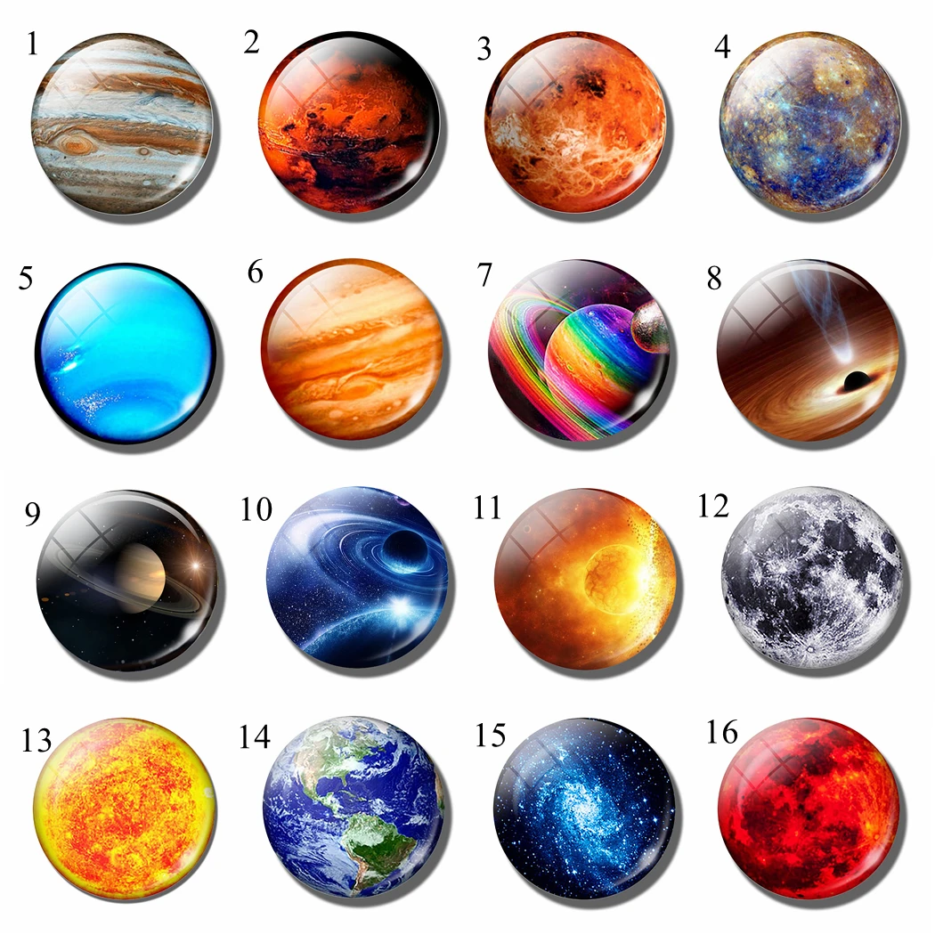 Full Moon Solar System Planet for Men Cufflinks Set Galaxy Nebula Earth Sun Jupiter Jewelry Suit Shirt Silver Cuff Links Gift