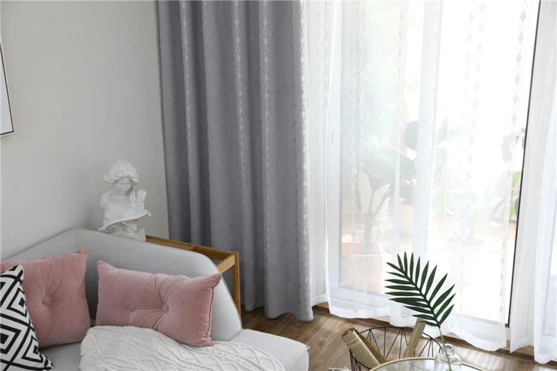 Простые современные серые скандинавские Тени Ткань балкон гостиная спальня Заказные готовые шторы необычные белые отвесные Тюль гостиная