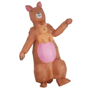 

59-74 in Inflatable Suit Party Clothing Funny Kangaroo Celebration Polyester Costume 650g for Halloween Party