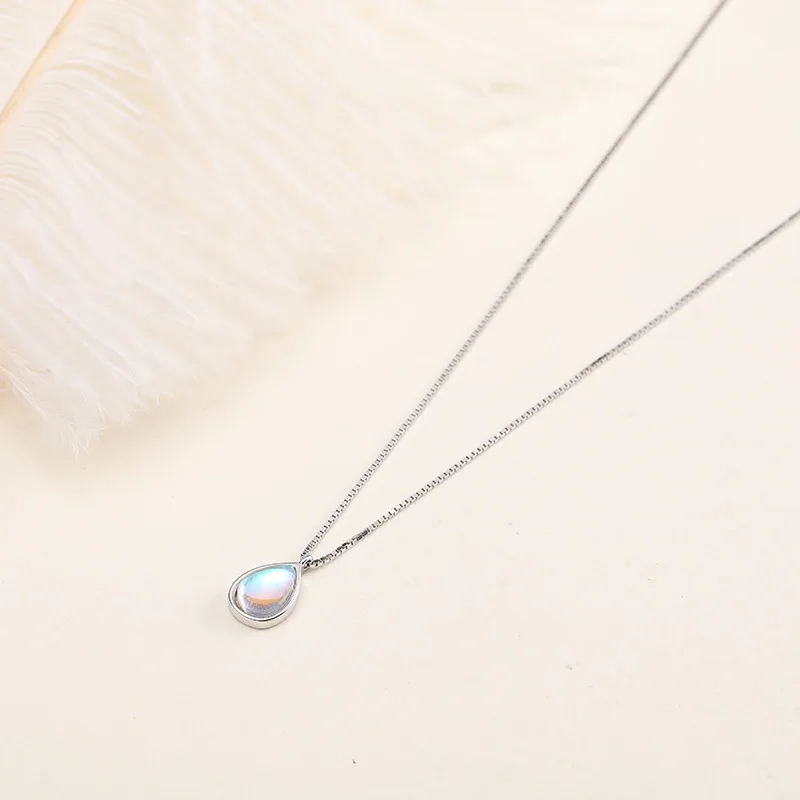 

Ingenuity S925 Fine Silver Necklace WOMEN'S Fish Elves of Tear Drop-Shaped Pendant Necklace Choker