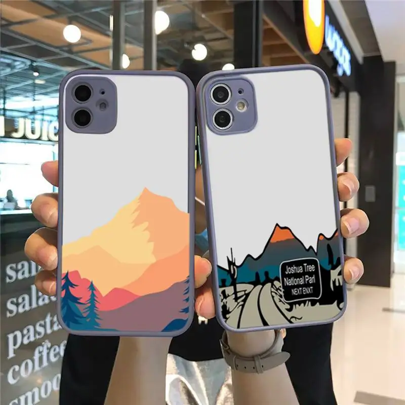 Уличный брендовый чехол для телефона темно-синий прозрачный матовый IPhone 7 8 12 Mini Pro