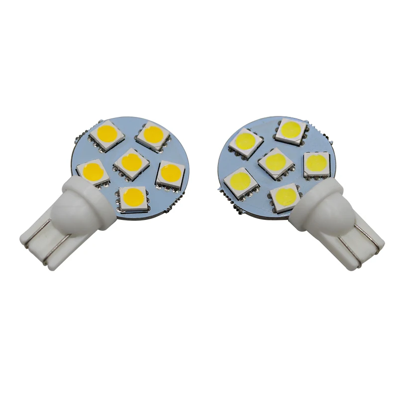 Автомобильные аксессуары светильник s T10 w5w Canbus 12 V круглая лампа smd 5050 6