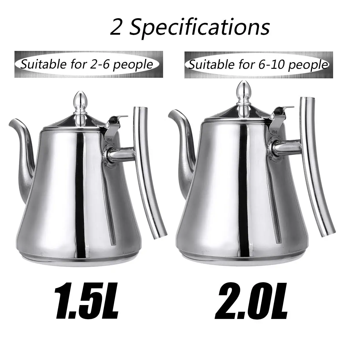 1.5L/2L нержавеющая сталь кофейник мокко эспрессо латте Перколятор кофеварка с электрической плитой фильтр напиток