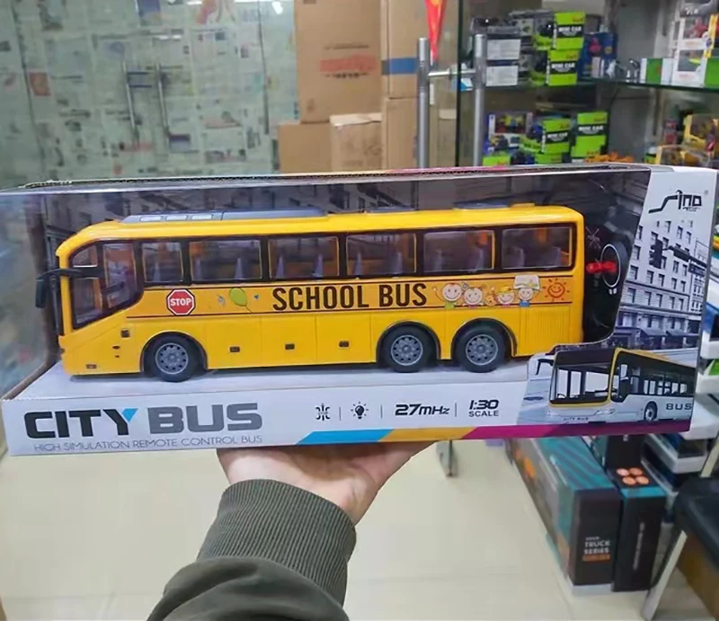 ABS Remote Control Bus Toy with Light for Kids