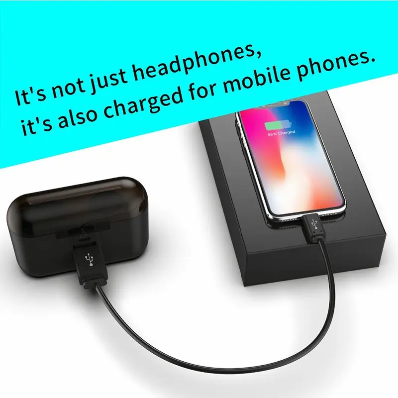 TWS Wireless Bluetooth Earbuds Earphone Earpiece with Charging Box for iPhone XS XR X XS 11 Pro Max 8 7 6 6s Plus 5 5s SE 2020