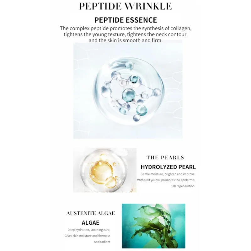 Peptide beauty крем для шеи укрепляющая подтяжка кожи гладкие тонкие линии увлажняющий крем для ухода за кожей шеи Новинка