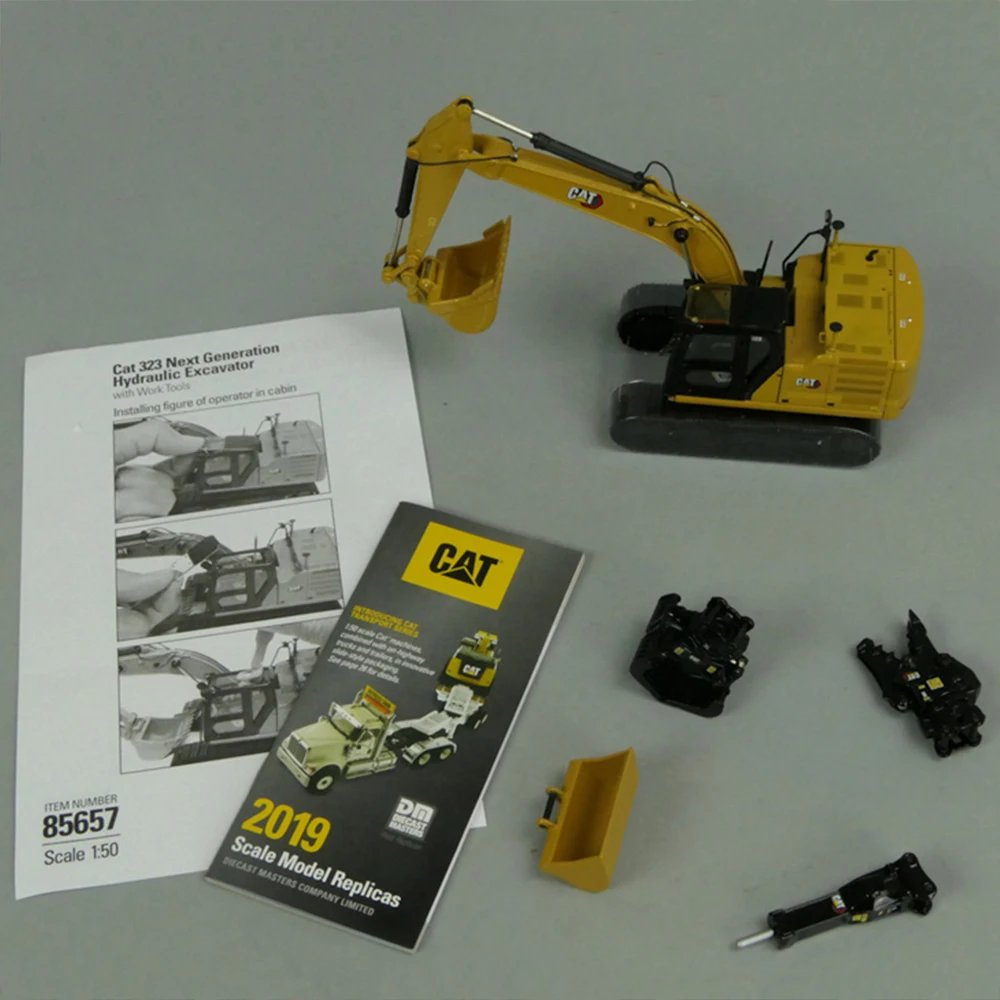 Гусеничный Экскаватор DM 1/50 CAT323 Инженерная модель автомобиля из сплава 8557 с 4