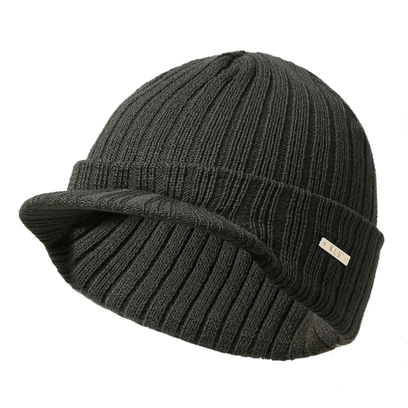 Мужские и женские зимние шапочки, шапка Skullies, зимняя теплая вязаная шапка с козырьком