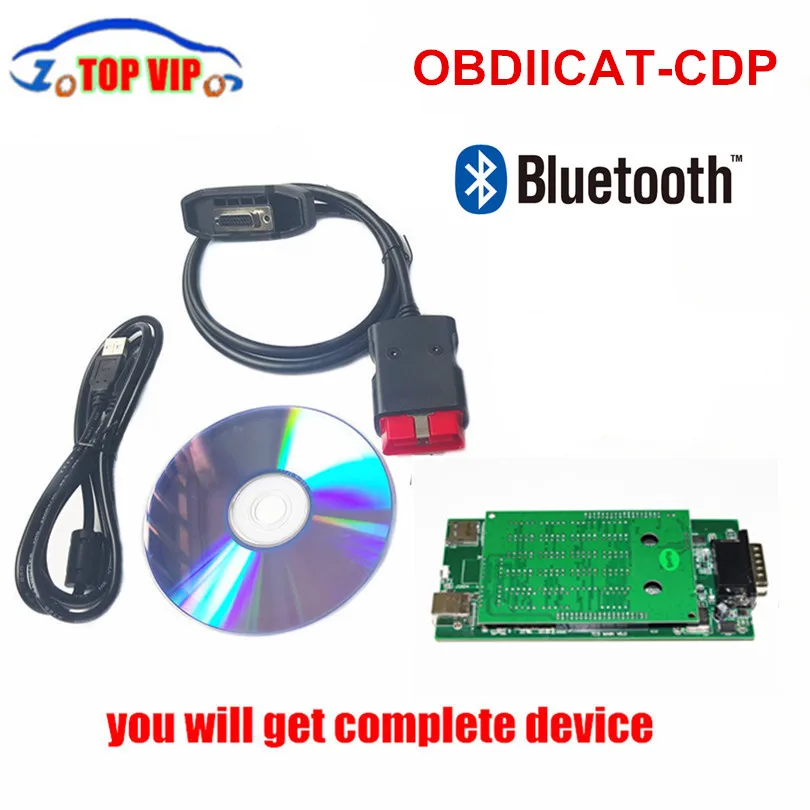 DHL бесплатно 10 шт./лот VCI OBDIICAT-CDP,1+ Keygen NEC Реле Bluetooth светодиодный 3 в 1 TCS PRO автоматический диагностический инструмент сканер