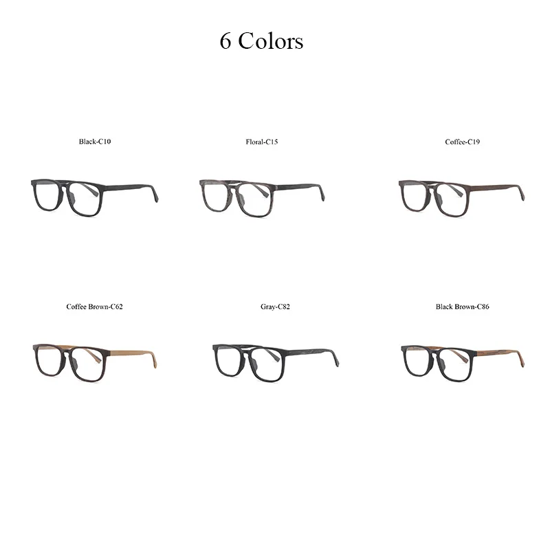 HDCRAFTER оптические очки с деревянными дужками рама мужчины Для женщин Сверхлегкий квадратный предписанные оправы очков с прозрачные Линзы для очков