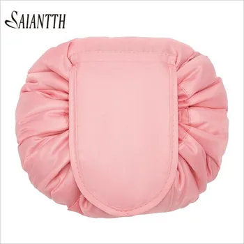 

SAIANTTH Lazy drawstring magic makeup bag travel article storage bag large capacity wash bag multifunctional shrink cosmetic bag