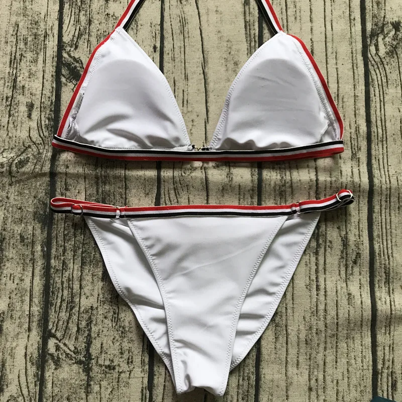 Triangle Bikinis Women Solid Sexy Micro Bikinis Brazilian Split Swimsuit Female Triangle Biqunis Set Women Brazilian Swimwear