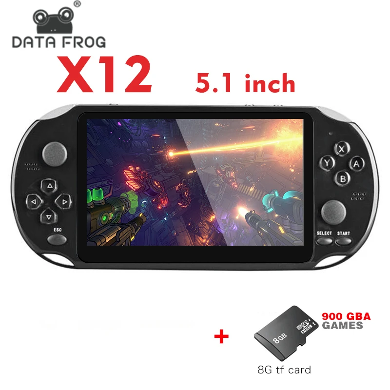 

DataFrog X12 Portable Handheld Video Game Console 5 inch Double Rocker Handheld Game Console Support TV Output