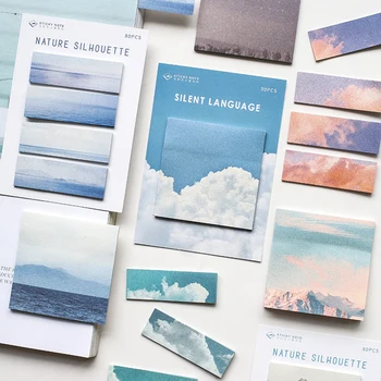 

20 sets/lot Memo Pads Sticky Notes Nature silhouette diary Scrapbooking Stickers Office School stationery Notepad
