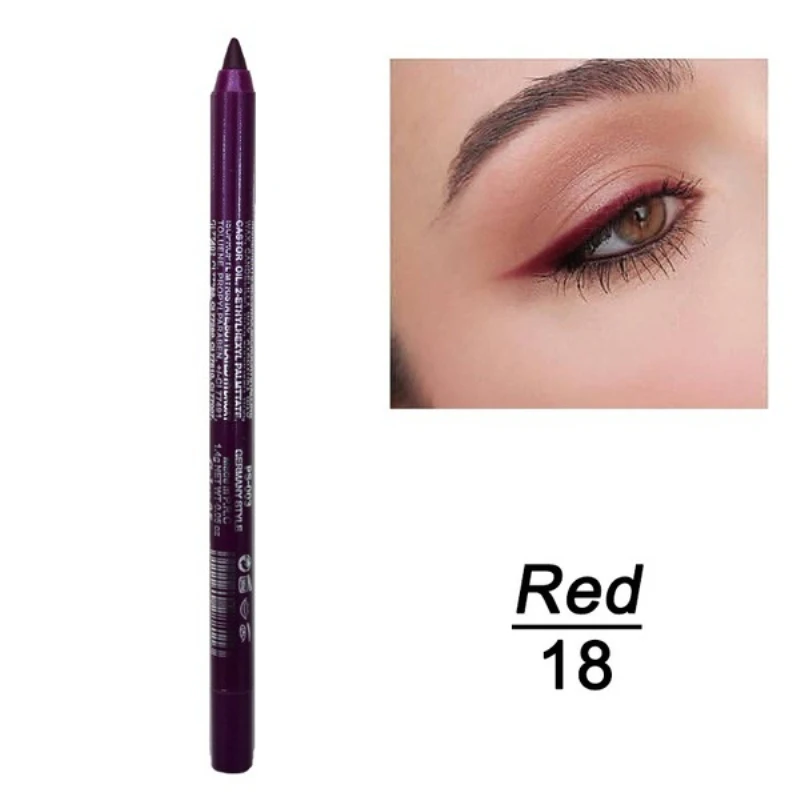 DNM цветная подводка для глаз, перламутровая ручка для теней для век, водостойкая и не Цветущая, макияж, стойкий карандаш для глаз TSLM1 - Цвет: 18