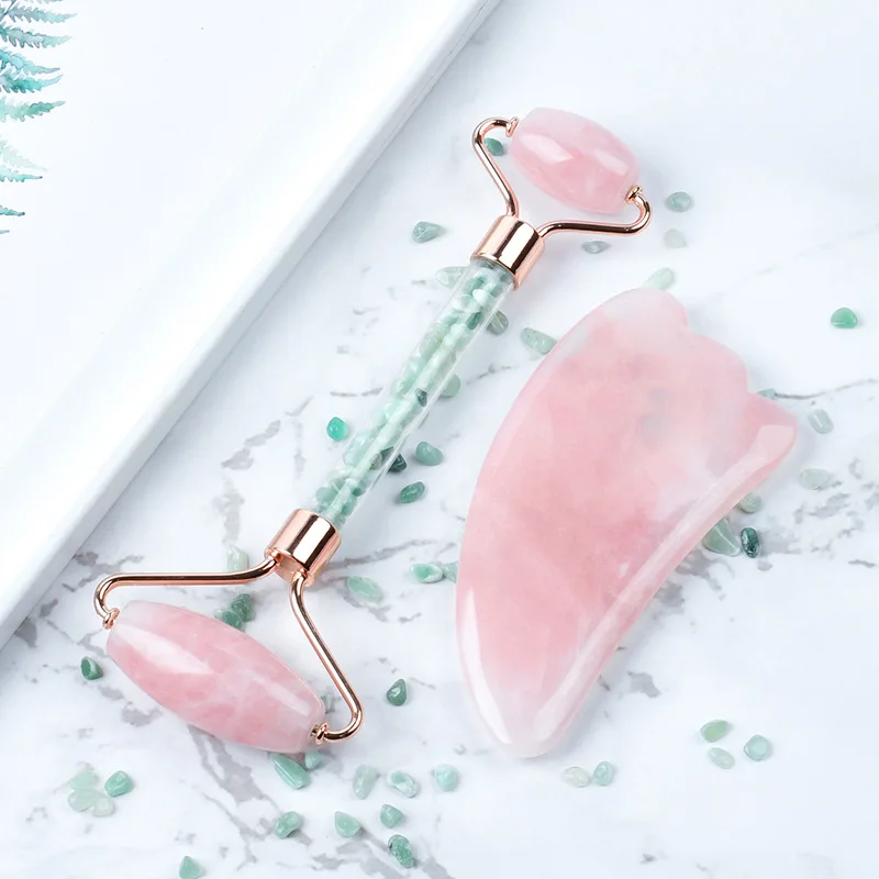 

Quartz Jade Roller arietiform Guasha Scraping Board Slimming Face Lift Massager Facial Massage Facial Jade Stone Skin Beauty