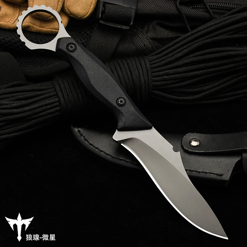 Voltron High-hardness outdoor tactical survival straight knife, sharp with the wild survival knife