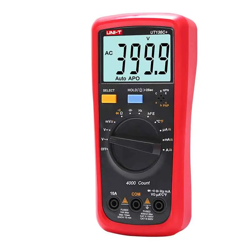 UNI-T UT136B+/UT136C+ цифровой мультиметр AC DC Вольтметр Амперметр тестер частоты DE корабль