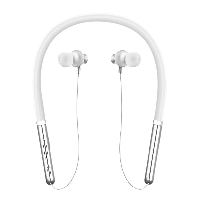 QH32 bluetooth 5,0 наушники с шейным ремешком, водонепроницаемые спортивные наушники с bluetooth для бега, беспроводные наушники с двойным микрофоном - Цвет: White