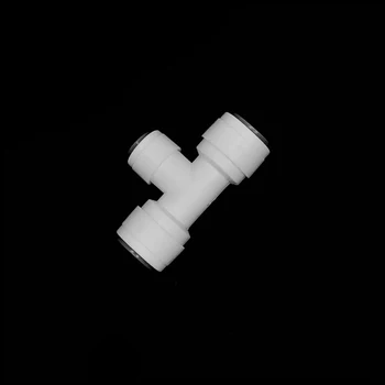 

1PCS 3/8'' -1/4''-3/8'' Variable diameter white t-type three-way right angle RO pure water machine quick connector fittings