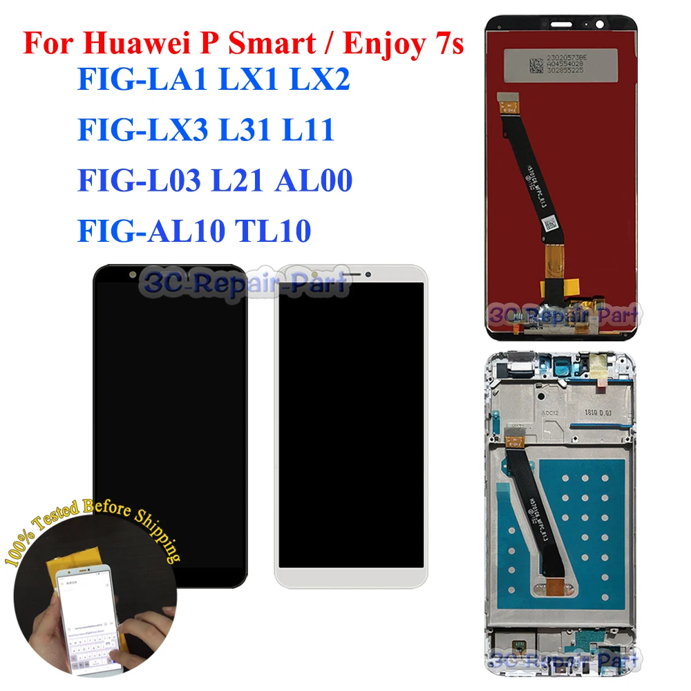5 65 дюймов дисплей для Huawei P Смарт ЖК FIG LA1 LX1 Enjoy 7s сенсорный экран сенсорная Рамка