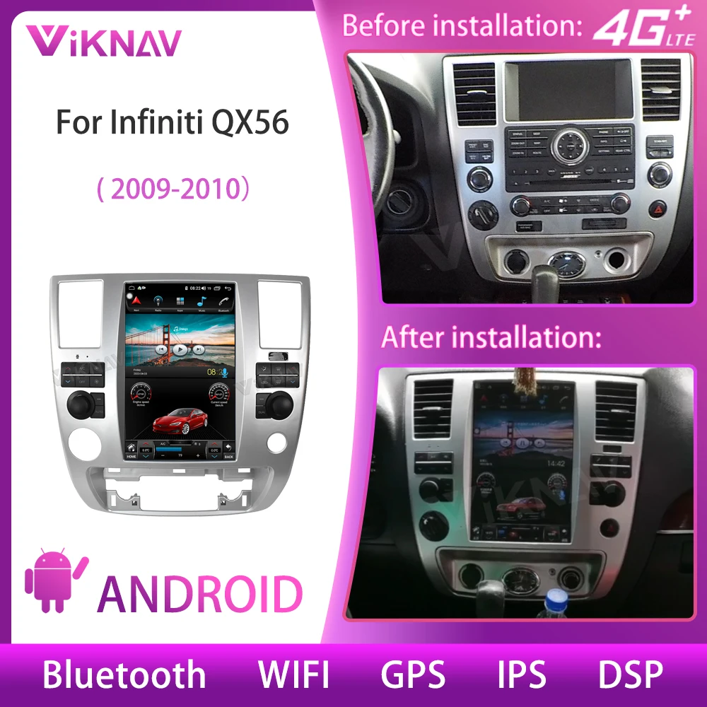 

Автомагнитола 2 Din 128G для Infiniti QX56 2009-2010, стерео система Android, вертикальный экран, Автомобильный мультимедийный плеер, автоголовное устройство