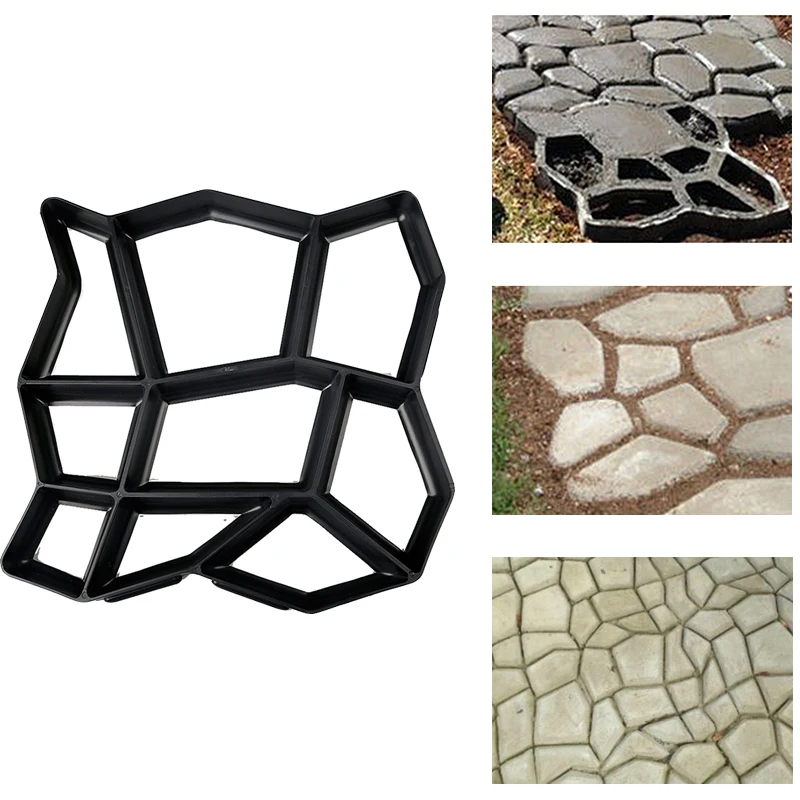 

Garden Pavement Mold Stepping Driveway Stone Path Munnual Paving Cement Brick Stone Road Concrete Mould for Garden Walk Pavement