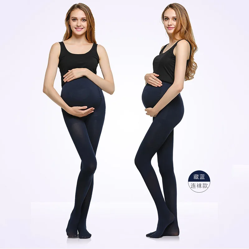 Осенне-зимние однотонные высококачественные Леггинсы для беременных, регулируемые эластичные Леггинсы для беременных, черные, серые, синие Леггинсы - Цвет: A