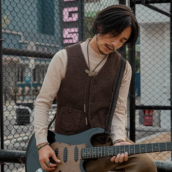 

mens vest waistcoat Autumn and winter woolen suit vest British retro casual business pony vest Vintage Wool suit vest men