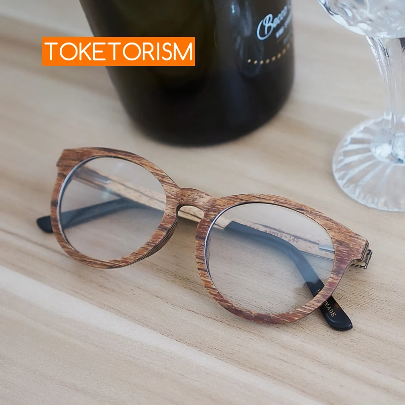 Toketorism Высокое качество модные деревянные очки ясно оптические стёкла оптический Рамки скейтборд деревянный для мужчин женщин 8006