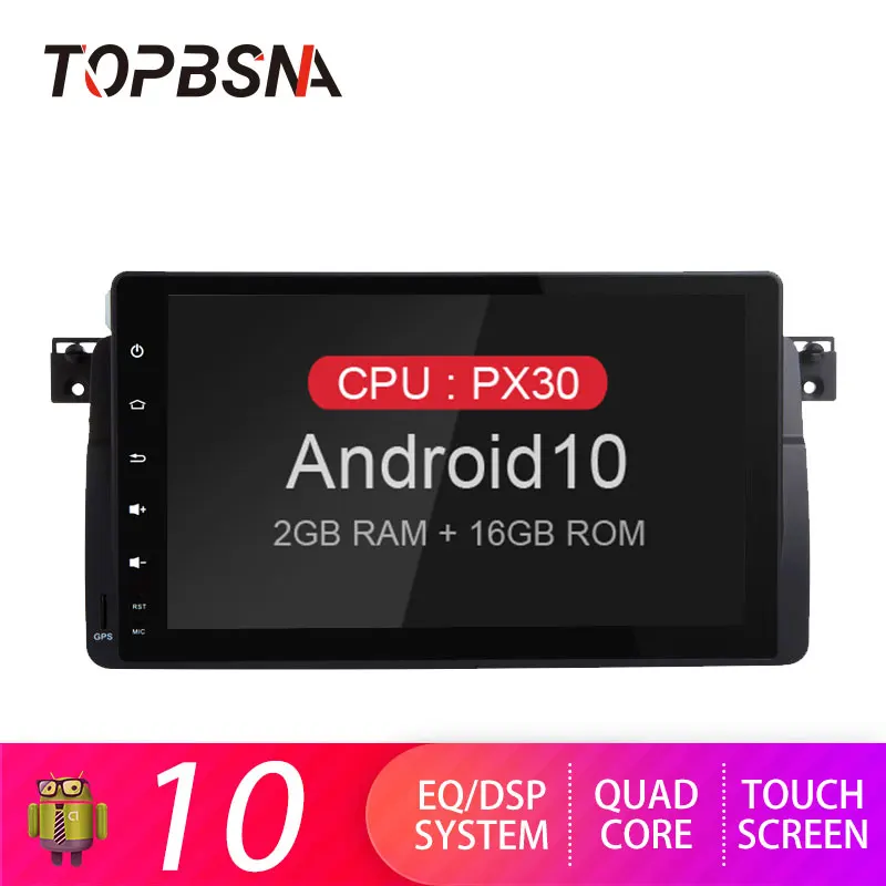 Tobbsna 9 дюймов Android 10 автомобильный dvd плеер для BMW/E46/M3/MG/ZT/Rover 75 GPS Navi 1 Din радио
