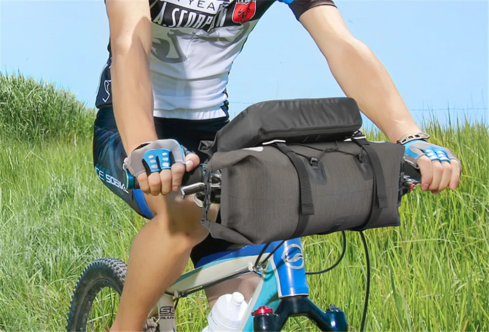 ROCKBROS 14-15L/5-6L велосипедная Передняя сумка Водонепроницаемая передняя трубка велосипедная сумка на руль MTB велосипедная передняя рама сумка Аксессуары для велосипеда