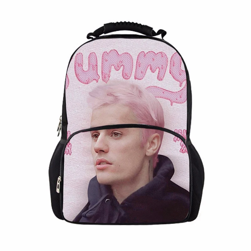 Мужской кожаный рюкзак Justin Bieber yummy модный Школьный Рюкзак Для Путешествий