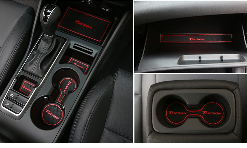 Для hyundai Tucson резиновый коврик для паза двери автомобиля противоскользящая накладка аксессуар для украшения салона автомобиля-Стайлинг