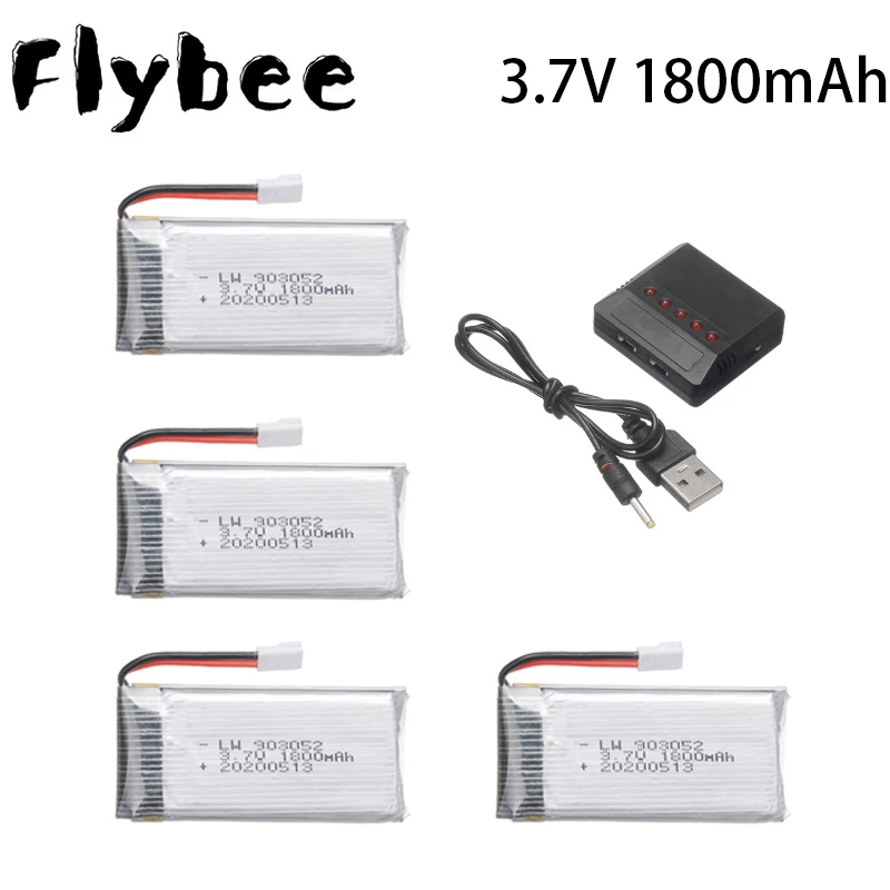 

3.7V 1800mAh Lipo Battery with charger for KY601S SYMA X5 X5S X5C X5SC X5SH X5SW M18 H5P RC Drone Quadcopter Parts 903052