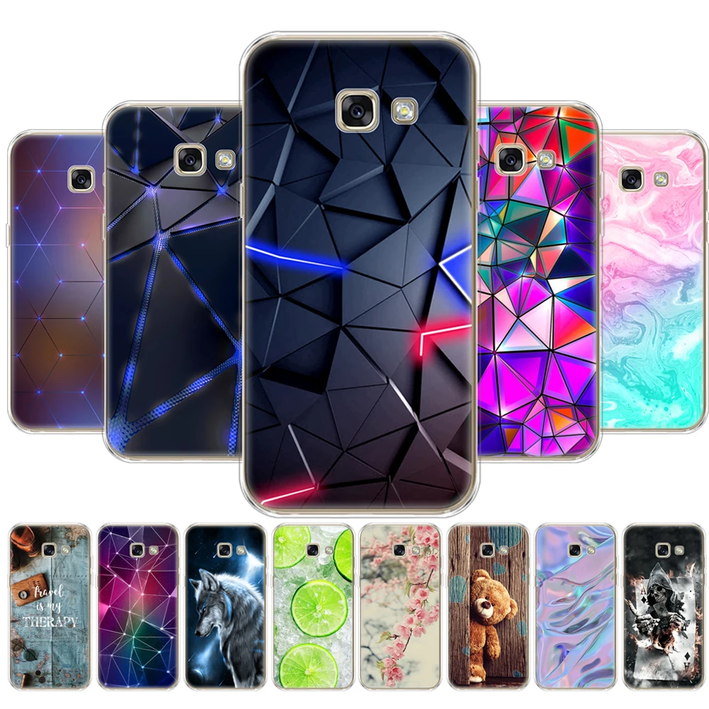 Силиконовый чехол для Samsung Galaxy A3 2017 A320 A320F мягкая задняя крышка из ТПУ с рисунком
