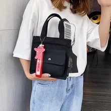 В японском стиле, мягкая Холщовая Сумка для девочек, женская маленькая новая стильная модная универсальная сумка через плечо в Корейском стиле для девочек, ткань ручной работы