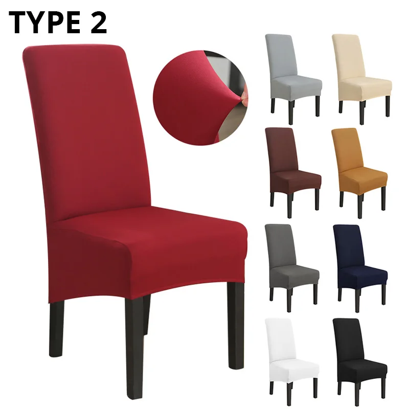 Details about   New 1/2/4/6/8 Pcs Jacquard Solid Chair Cover Stretch Banquet Seat Slipcover Case 